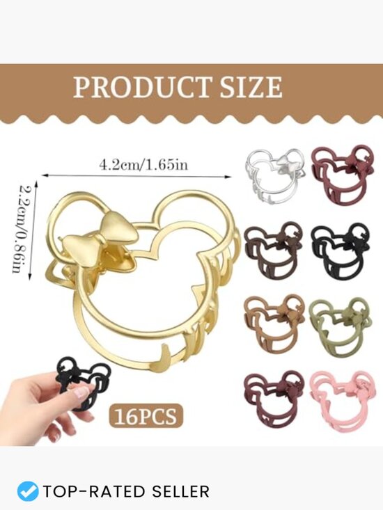 16 Pcs Hair Claw Clips Non-Slip Thick Hair Vintage Resin Hair Accessories Set main image 7